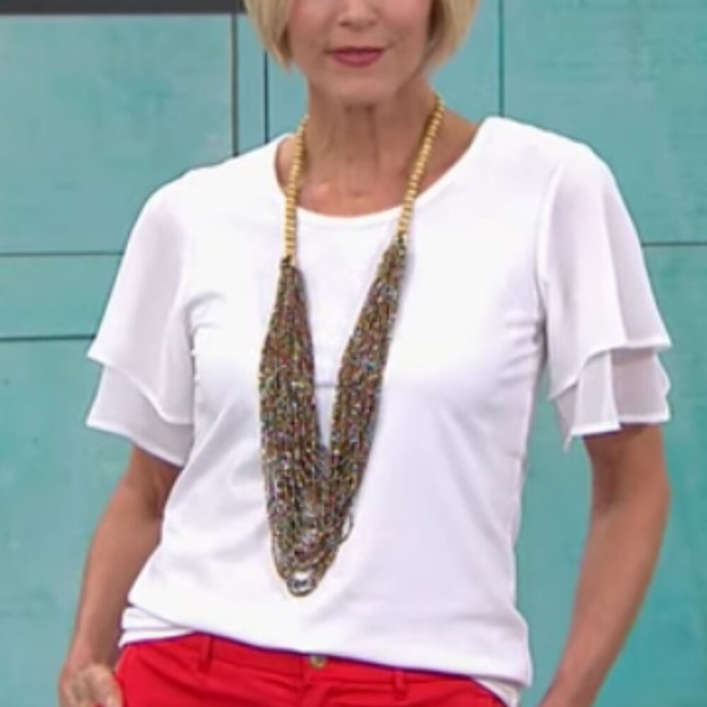 Lemon Way Jersey Knit Flutter - SLV Top 648-404